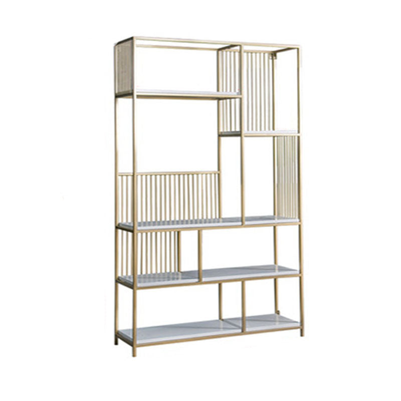 Contemporary Metal Vertical Book Shelf Open Shelf Bookcase For Office