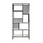 Contemporary Metal Vertical Book Shelf Open Shelf Bookcase For Office