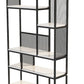 Contemporary Metal Vertical Book Shelf Open Shelf Bookcase For Office