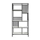 Contemporary Metal Vertical Book Shelf Open Shelf Bookcase For Office