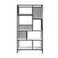 Contemporary Metal Vertical Book Shelf Open Shelf Bookcase For Office