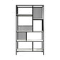 Contemporary Metal Vertical Book Shelf Open Shelf Bookcase For Office