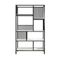 Contemporary Metal Vertical Book Shelf Open Shelf Bookcase For Office