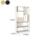 Contemporary Metal Vertical Book Shelf Open Shelf Bookcase For Office