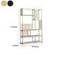 Contemporary Metal Vertical Book Shelf Open Shelf Bookcase For Office