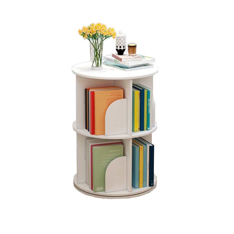 Estantería moderna de madera de ingeniería, estantería geométrica blanca para cualquier habitación