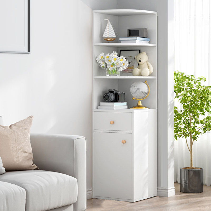 モダンな木製の本棚収納とディスプレイシェルフ64.2 "h x 15.7" w引き出し付きの本棚