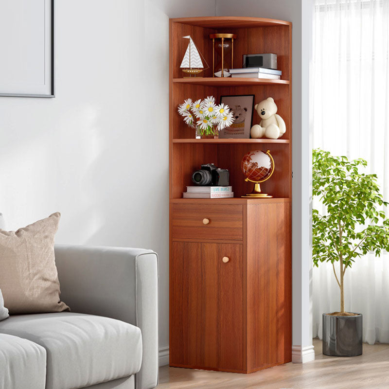 モダンな木製の本棚収納とディスプレイシェルフ64.2 "h x 15.7" w引き出し付きの本棚