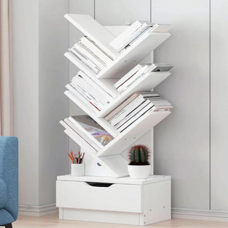 Scaffale in legno ingegnerizzato Bookcase Corner Modern Vertical Book Shelf 13.4 "L x 7.9" W