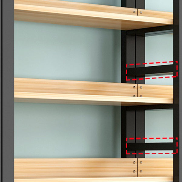 Modern Etagere Mental Bookcase Open Back Bookshelf for Balcony and Living Room Clearhalo 'Bookcases' 'furn' 'furn_bookcases' 'Furniture' 'Office Furniture' 5637587