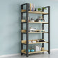 Modern Etagere Mental Bookcase Open Back Bookshelf for Balcony and Living Room 31.5"L x 11.8"W x 71.7"H Clearhalo 'Bookcases' 'furn' 'furn_bookcases' 'Furniture' 'Office Furniture' 5637593