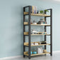Modern Etagere Mental Bookcase Open Back Bookshelf for Balcony and Living Room 39.4"L x 11.8"W x 71.7"H Clearhalo 'Bookcases' 'furn' 'furn_bookcases' 'Furniture' 'Office Furniture' 5637594