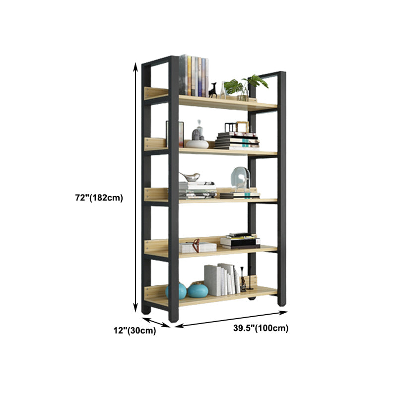 Modern Etagere Mental Bookcase Open Back Bookshelf for Balcony and Living Room Clearhalo 'Bookcases' 'furn' 'furn_bookcases' 'Furniture' 'Office Furniture' 5637602