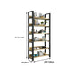 Modern Etagere Mental Bookcase Open Back Bookshelf for Balcony and Living Room Clearhalo 'Bookcases' 'furn' 'furn_bookcases' 'Furniture' 'Office Furniture' 5637608