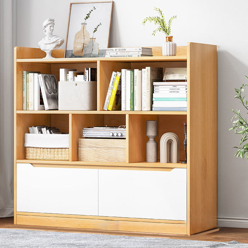 44,4 "H moderno libreria moderna legno geometrico finitura chiusa con cassetti con cassetti
