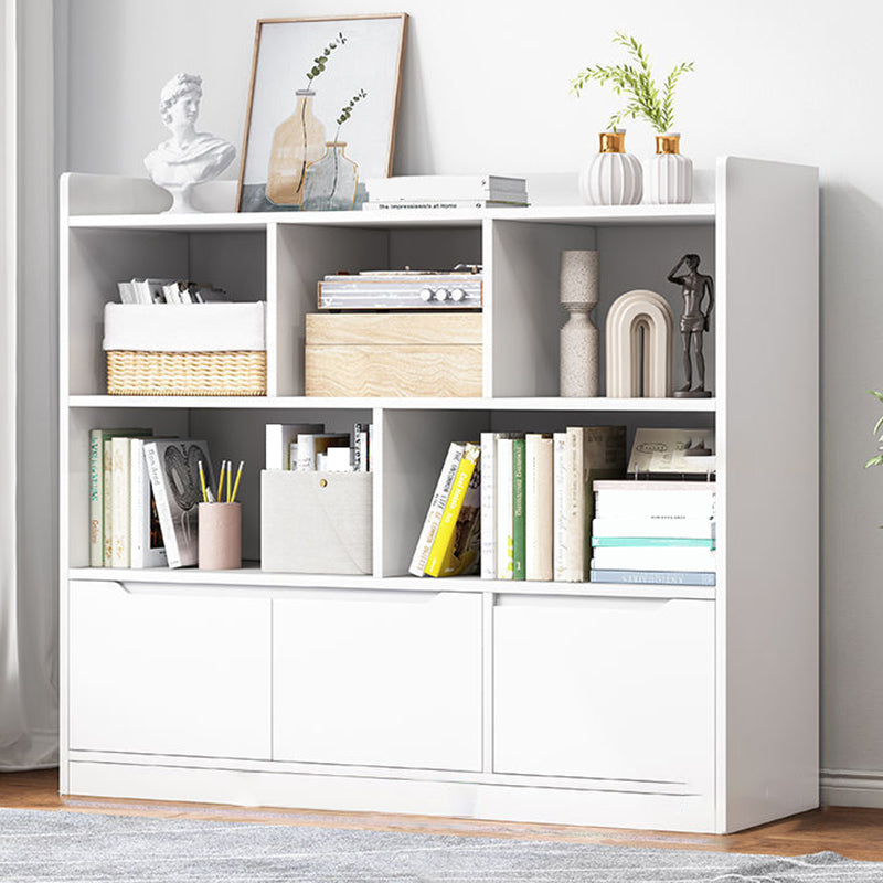 44,4 "H moderno libreria moderna legno geometrico finitura chiusa con cassetti con cassetti