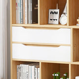 44,4 "H moderno libreria moderna legno geometrico finitura chiusa con cassetti con cassetti