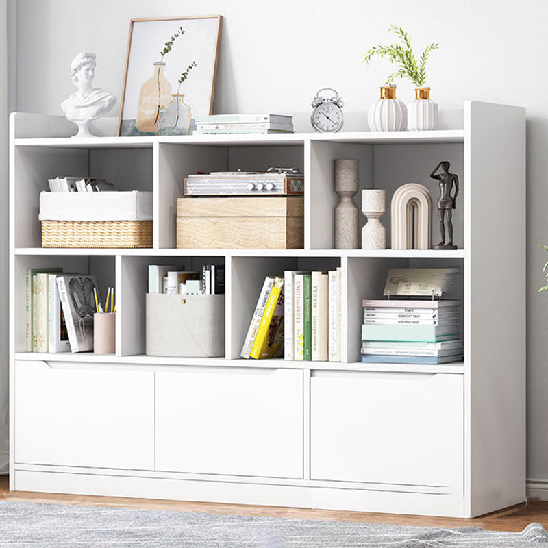 44,4 "H moderno libreria moderna legno geometrico finitura chiusa con cassetti con cassetti