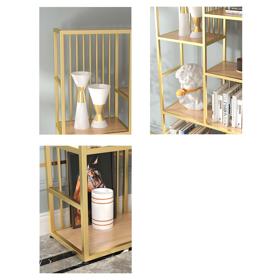 Estantería abierta de metal estantería escandinava con estantes para la oficina