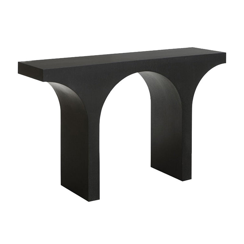 Wood Console Table 33.4 inch High, Hall Sled Console Accent Table 31"L x 14"W x 33"H Black Clearhalo 'Console Tables' 'console_tables' 'Entry & Mudroom Furniture' 'furn' 'furn_console_tables' 'Furniture' 5637746