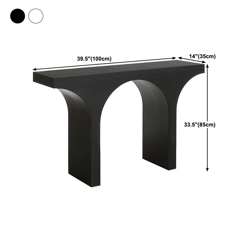 Wood Console Table 33.4 inch High, Hall Sled Console Accent Table Clearhalo 'Console Tables' 'console_tables' 'Entry & Mudroom Furniture' 'furn' 'furn_console_tables' 'Furniture' 5637751