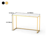 Tavolo da divano di divano rettangolo di ferro in marmo glam tavolo da console con telaio resistente