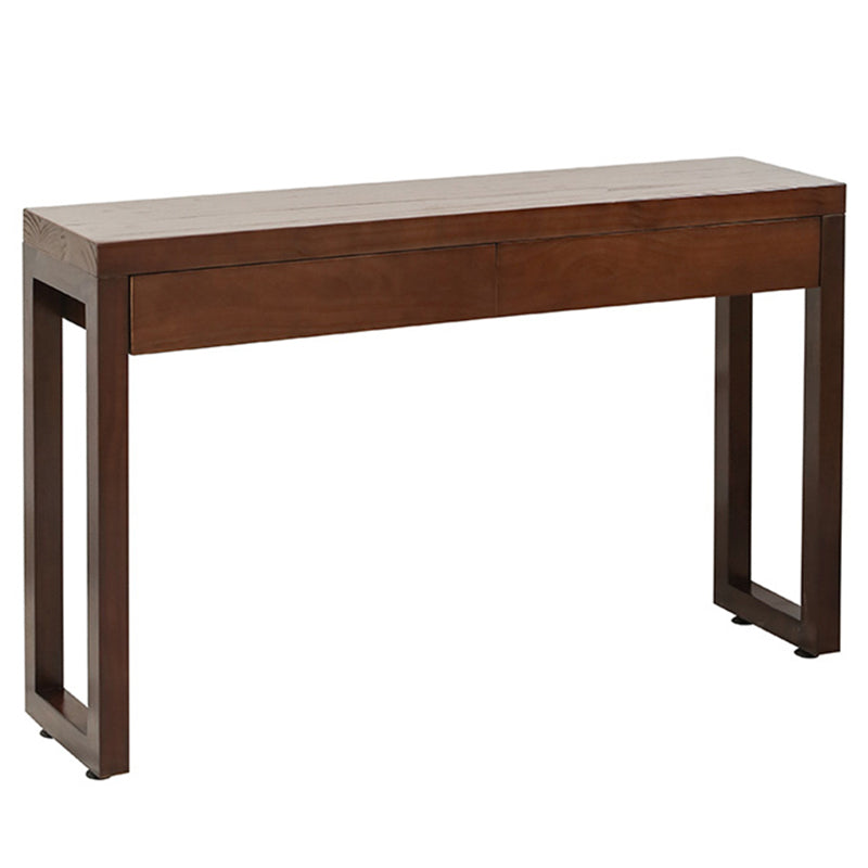 Divano console largo 12 pollici Tavolo da console in legno a 2 disegni in marrone scuro