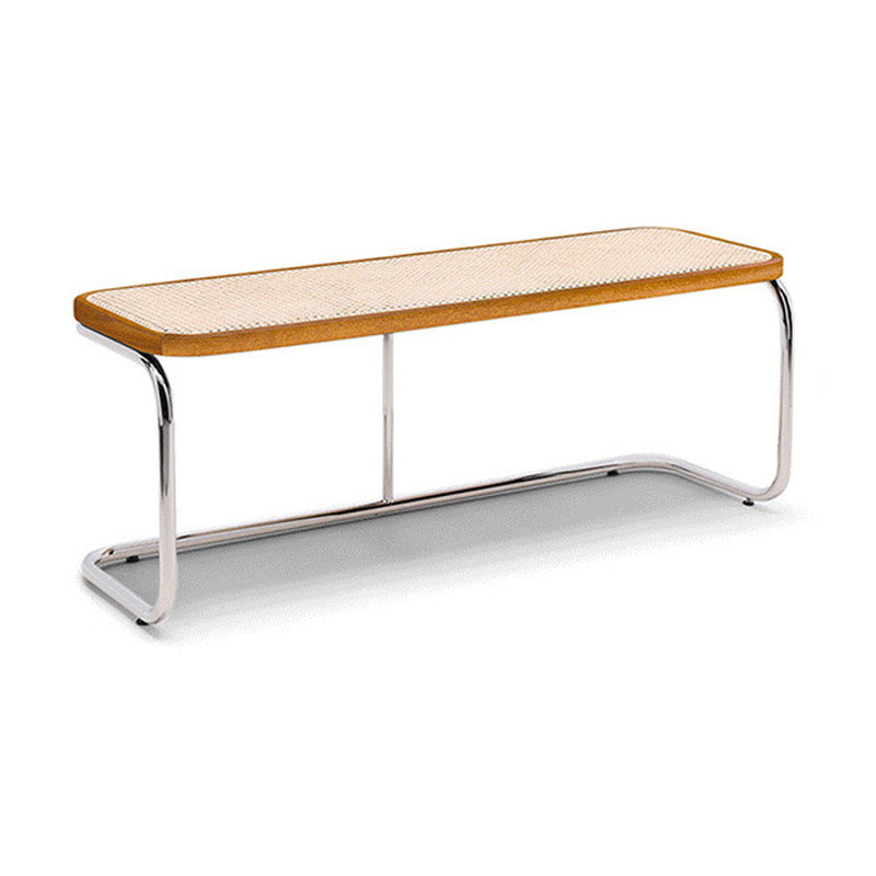 Tropical Wicker Bench Solid Color Bench with Legs for Bedroom Brown Clearhalo 'Benches' 'Chairs & Seating' 'furn' 'furn_benches' 'Furniture' 'Living Room Furniture' 5637932