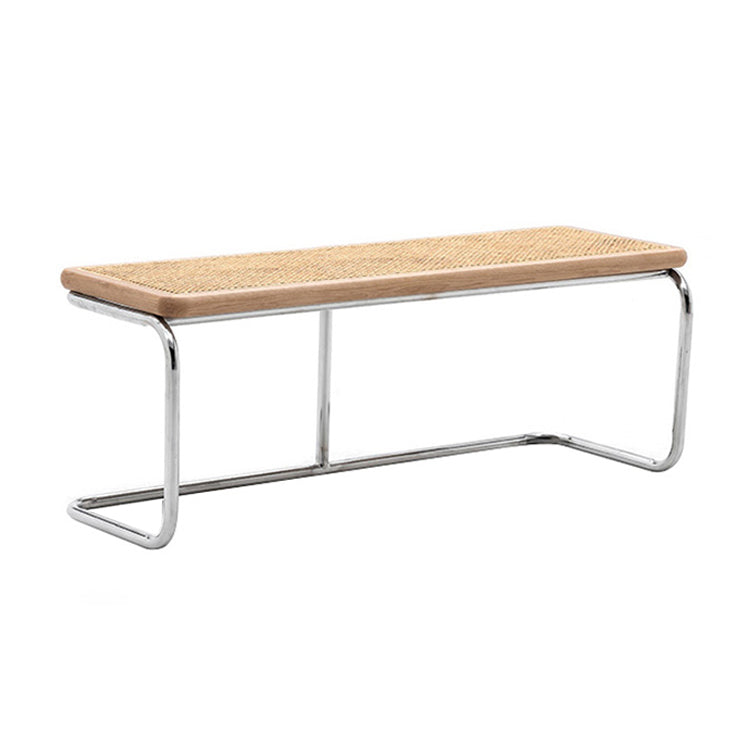 Tropical Wicker Bench Solid Color Bench with Legs for Bedroom Clearhalo 'Benches' 'Chairs & Seating' 'furn' 'furn_benches' 'Furniture' 'Living Room Furniture' 5637939