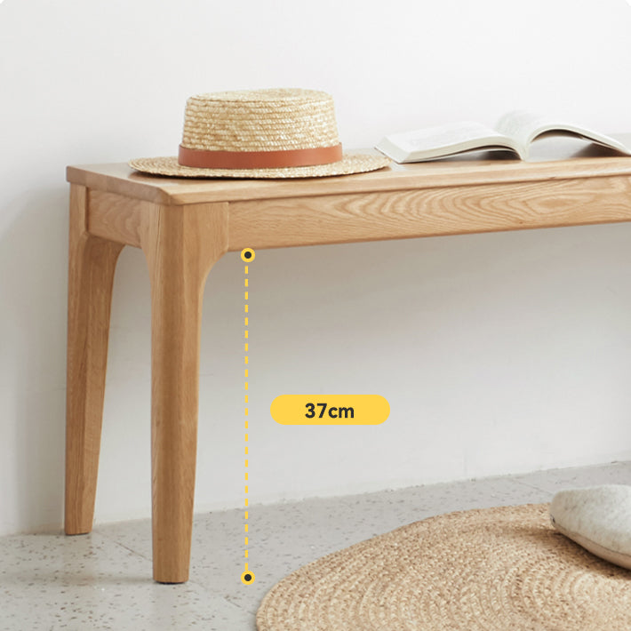 Modern Solid Wood Seating Bench 11.8" W Ottoman Bench with Legs Clearhalo 'Benches' 'Chairs & Seating' 'furn' 'furn_benches' 'Furniture' 'Living Room Furniture' 5637958