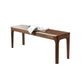 Modern Solid Wood Seating Bench 11.8" W Ottoman Bench with Legs Nut-Brown Clearhalo 'Benches' 'Chairs & Seating' 'furn' 'furn_benches' 'Furniture' 'Living Room Furniture' 5637959