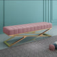 Modern Colorful Rectangle Bench Wool Seating Bench with Legs for Bedroom Pink Clearhalo 'Benches' 'Chairs & Seating' 'furn' 'furn_benches' 'Furniture' 'Living Room Furniture' 5637984