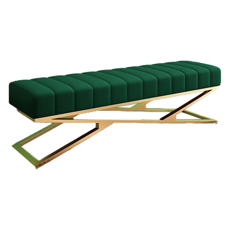 Modern Colorful Rectangle Bench Wool Seating Bench with Legs for Bedroom Clearhalo 'Benches' 'Chairs & Seating' 'furn' 'furn_benches' 'Furniture' 'Living Room Furniture' 5637987
