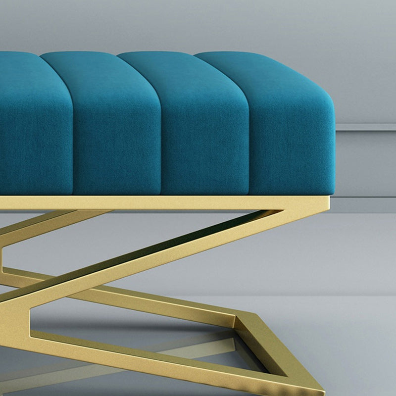 Modern Colorful Rectangle Bench Wool Seating Bench with Legs for Bedroom Clearhalo 'Benches' 'Chairs & Seating' 'furn' 'furn_benches' 'Furniture' 'Living Room Furniture' 5637991