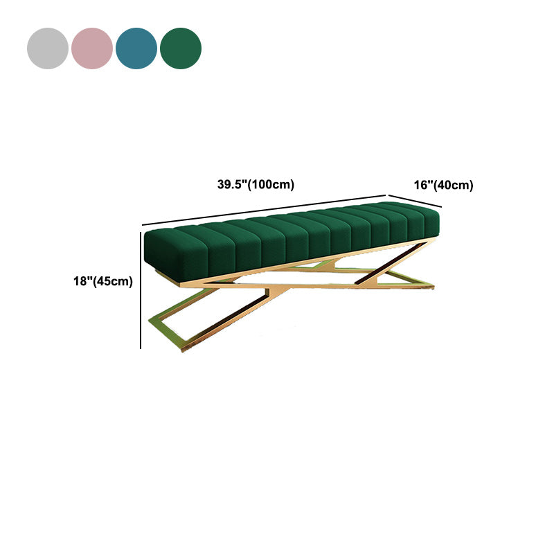 Modern Colorful Rectangle Bench Wool Seating Bench with Legs for Bedroom Clearhalo 'Benches' 'Chairs & Seating' 'furn' 'furn_benches' 'Furniture' 'Living Room Furniture' 5637992