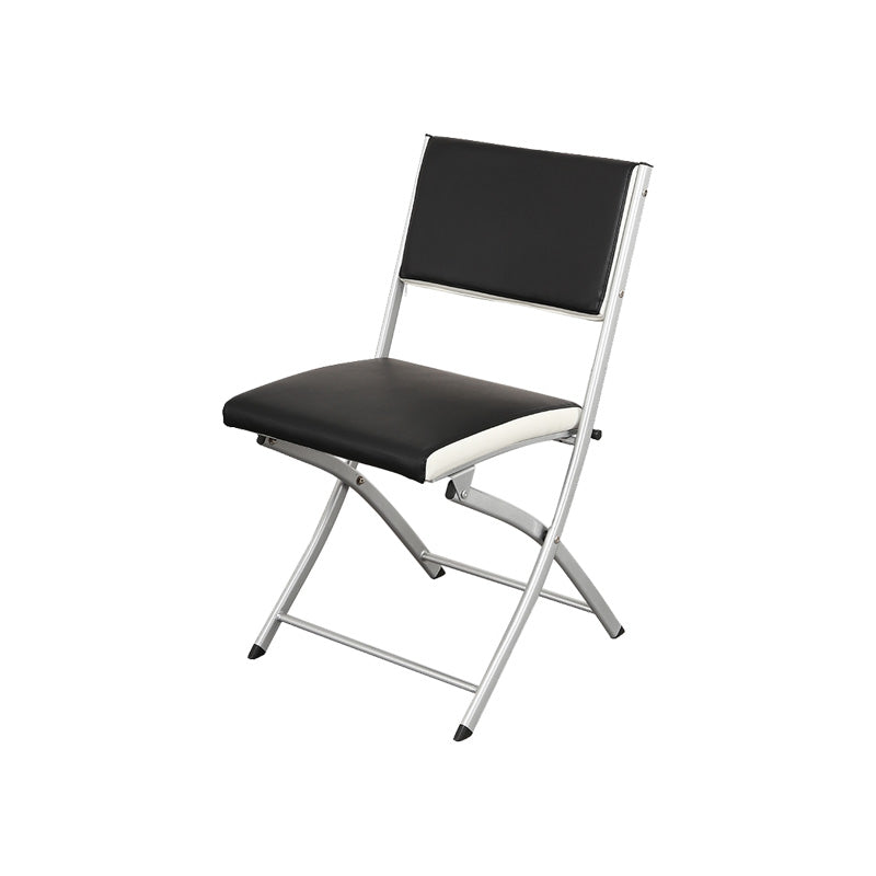 Modern Armless Upholstered Office Chair Leather Management Office Chair