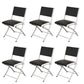 Modern Armless Upholstered Office Chair Leather Management Office Chair
