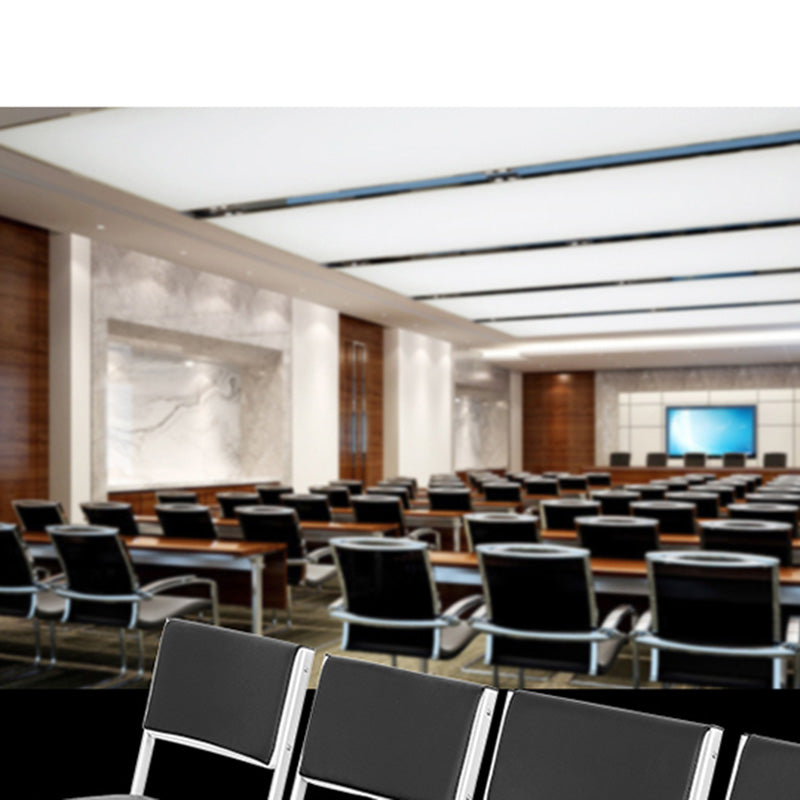 Modern Armless Upholstered Office Chair Leather Management Office Chair