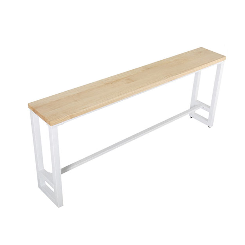 Wood Bar Dining Table Modern Rectangle Bar Table with Trestle for Milk Tea Shop Without Chairs Clearhalo 'Bar Furniture' 'Bar Tables' 'bar_tables' 'furn' 'furn_bar_tables' 'Furniture' 'Kitchen & Dining Furniture' 5638103