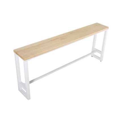 Wood Bar Dining Table Modern Rectangle Bar Table with Trestle for Milk Tea Shop Without Chairs Clearhalo 'Bar Furniture' 'Bar Tables' 'bar_tables' 'furn' 'furn_bar_tables' 'Furniture' 'Kitchen & Dining Furniture' 5638103