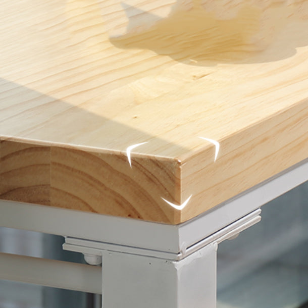 Wood Bar Dining Table Modern Rectangle Bar Table with Trestle for Milk Tea Shop Clearhalo 'Bar Furniture' 'Bar Tables' 'bar_tables' 'furn' 'furn_bar_tables' 'Furniture' 'Kitchen & Dining Furniture' 5638109