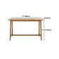 Rectangular Pine Wood Top Bar Table Modern Bar Table with Trestle Base in Nature Clearhalo 'Bar Furniture' 'Bar Tables' 'bar_tables' 'furn' 'furn_bar_tables' 'Furniture' 'Kitchen & Dining Furniture' 5638195