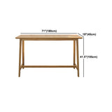 Rectangular Pine Wood Top Bar Table Modern Bar Table with Trestle Base in Nature Clearhalo 'Bar Furniture' 'Bar Tables' 'bar_tables' 'furn' 'furn_bar_tables' 'Furniture' 'Kitchen & Dining Furniture' 5638195