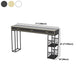 Glam Style Rectangle Bar Table Stone Fixed Bistro Bar Desk with Storage Clearhalo 'Bar Furniture' 'Bar Tables' 'bar_tables' 'furn' 'furn_bar_tables' 'Furniture' 'Kitchen & Dining Furniture' 5638293