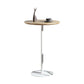 Round Wood Top Bar Table with Pedestal Industrial Metal Frame Bar Table 23.6"L x 23.6"W x 41.3"H Natural Wood White Without Chairs Clearhalo 'Bar Furniture' 'Bar Tables' 'bar_tables' 'furn' 'furn_bar_tables' 'Furniture' 'Kitchen & Dining Furniture' 5638361