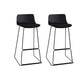 Indoor Footrest Dining Stool Plastic Industrial Low Back Counter-height Stool Black 2 Piece Set Clearhalo 'Bar Furniture' 'Bar Stools' 'bar_stools' 'furn' 'furn_bar_stools' 'Furniture' 'Kitchen & Dining Furniture' 5638394