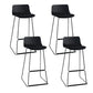 Indoor Footrest Dining Stool Plastic Industrial Low Back Counter-height Stool Black 4 Piece Set Clearhalo 'Bar Furniture' 'Bar Stools' 'bar_stools' 'furn' 'furn_bar_stools' 'Furniture' 'Kitchen & Dining Furniture' 5638395
