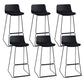 Indoor Footrest Dining Stool Plastic Industrial Low Back Counter-height Stool Black 6 Piece Set Clearhalo 'Bar Furniture' 'Bar Stools' 'bar_stools' 'furn' 'furn_bar_stools' 'Furniture' 'Kitchen & Dining Furniture' 5638398
