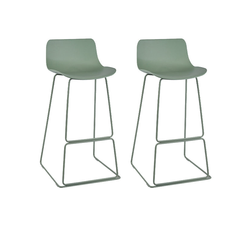Indoor Footrest Dining Stool Plastic Industrial Low Back Counter-height Stool Fruit Green 2 Piece Set Clearhalo 'Bar Furniture' 'Bar Stools' 'bar_stools' 'furn' 'furn_bar_stools' 'Furniture' 'Kitchen & Dining Furniture' 5638401