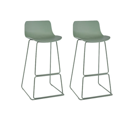 Indoor Footrest Dining Stool Plastic Industrial Low Back Counter-height Stool Fruit Green 2 Piece Set Clearhalo 'Bar Furniture' 'Bar Stools' 'bar_stools' 'furn' 'furn_bar_stools' 'Furniture' 'Kitchen & Dining Furniture' 5638401